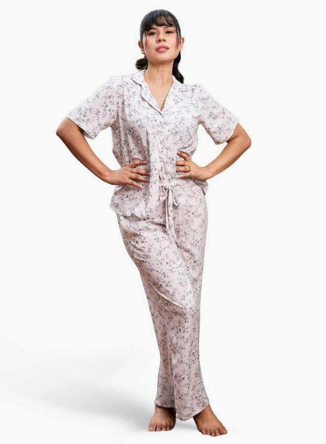 Aadaraya Pyjama Set Shirt and Trousers - Image 1