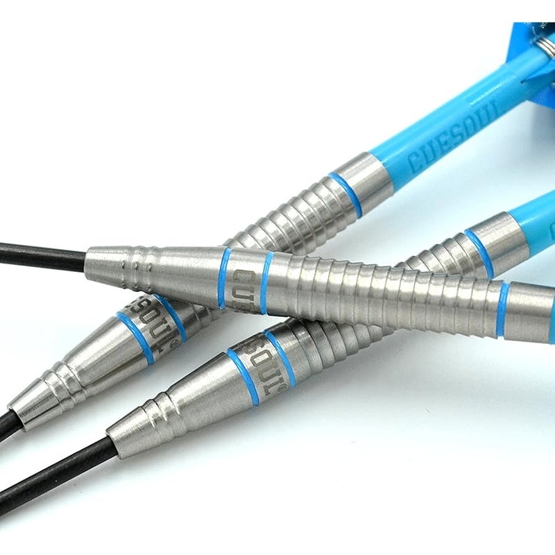CUESOUL Glory 85% Tungsten 22g Steel Tip Dart Set-Blue line Colored - Image 5