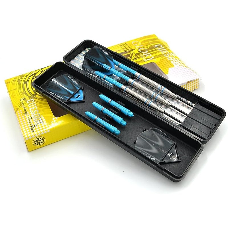 CUESOUL Glory 85% Tungsten 22g Steel Tip Dart Set-Blue line Colored - Image 4
