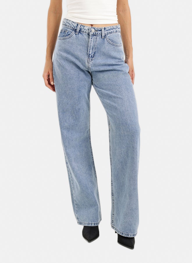 Carina Straight Cut Denim Pants - Image 1