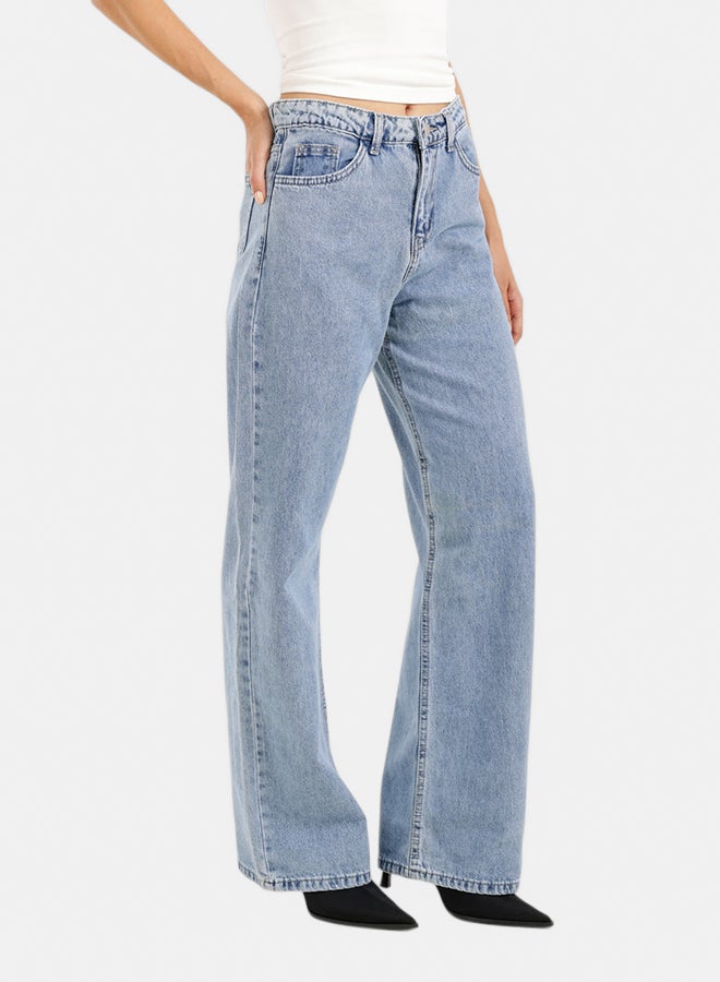 Carina Straight Cut Denim Pants - Image 2