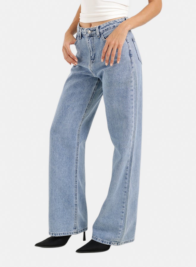 Carina Straight Cut Denim Pants - Image 3