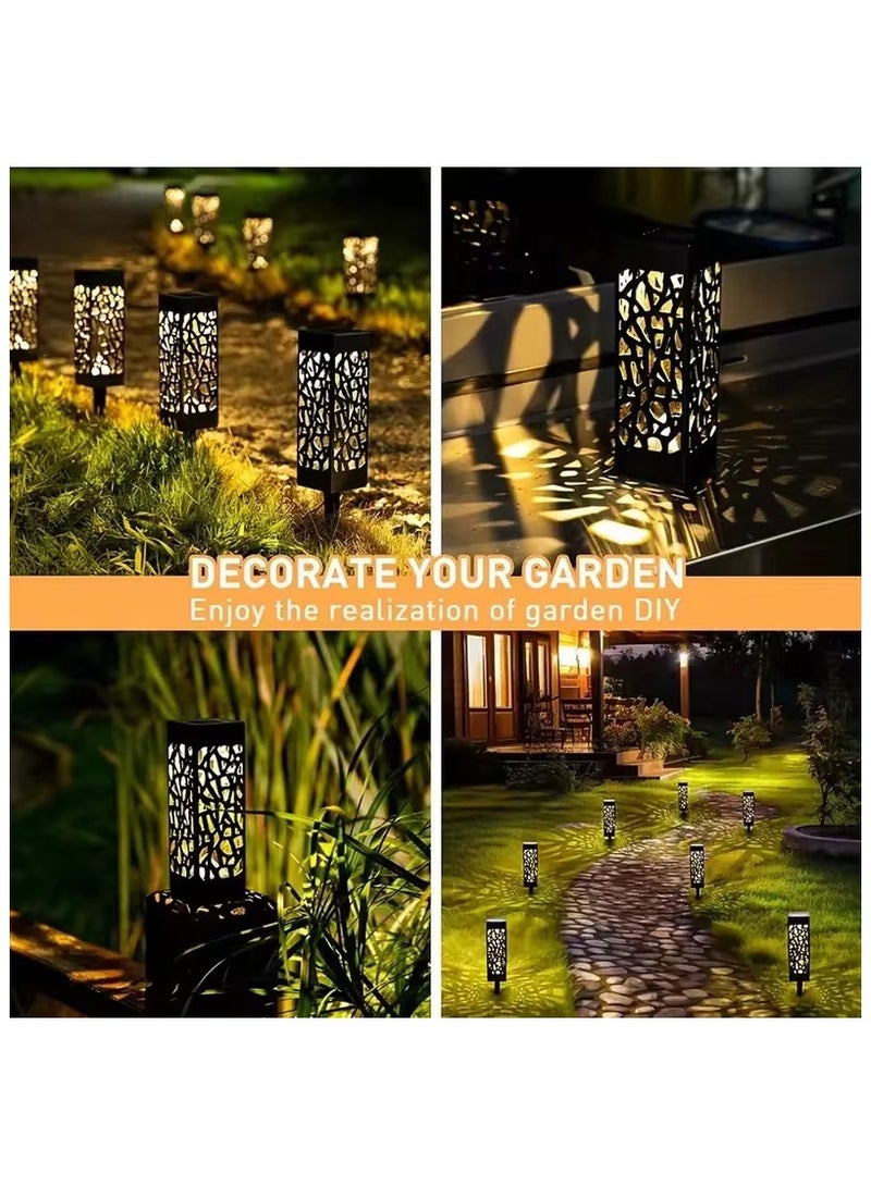 Generic Solar Pathway Lights 4 Pack Solar Garden Lights Auto On Off Solar Path Lights Landscape Lighting Waterproof Outdoor Solar Lights Decorative Prefer for Garden Patio  - Image 2
