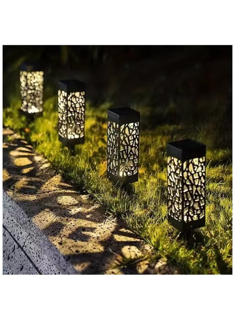 Generic Solar Pathway Lights 4 Pack Solar Garden Lights Auto On Off Solar Path Lights Landscape Lighting Waterproof Outdoor Solar Lights Decorative Prefer for Garden Patio  - Image 1