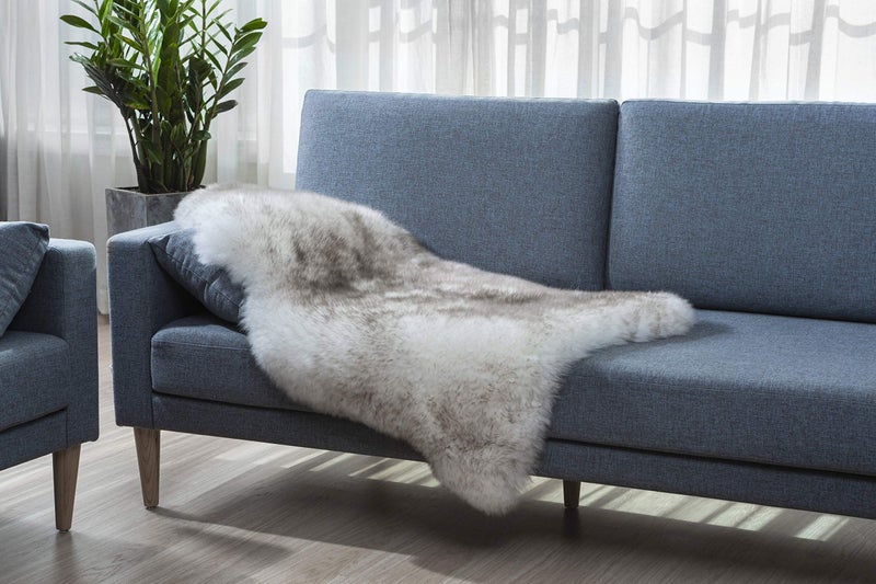 WaySoft New Zealand Sheepskin Area Rug â€“ Genuine Fluffy Wool, Multiple Sizes, Bedroom or Living Room Decor(2ft x 3ft,Wolftip) - Image 2