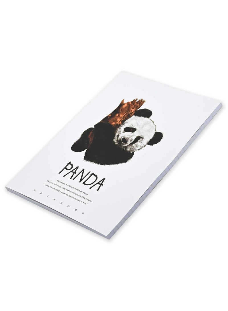 FIS 8 Pieces Soft Cover Notebook 96 Sheets A4 Panda Design 5 - Image 3