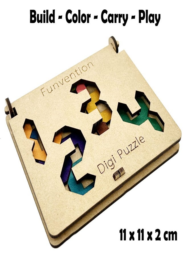 Funvention DIY DigiPuzzle Pocket Travel Game for Kids 4+ Years, Fun Learning Educational Board Game, Best Birthday Return Gifts - Image 2