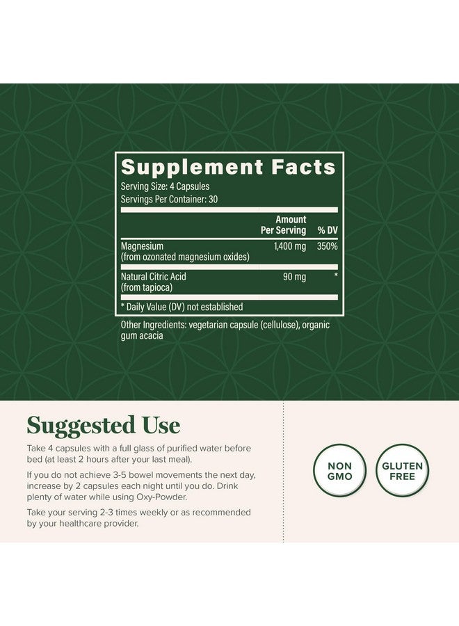 global healing center مركز الشفاء العالمي أكسجين-باودر منظف القولون الآمن والطبيعي المعتمد على الأكسجين وتخفيف من الإمساك العرضي (120 كبسولة)(قد يختلف التغليف) - Image 3