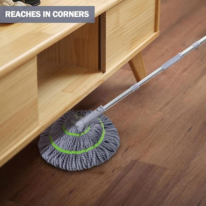 ARUP Twist Mop Self Wringing Mop for Hardwood Floor Cleaning Trapeador Mops Cleaning with Wringer Micro Fiber Cloth Scrubber Head Wring Mop for All Surfaces - Image 3