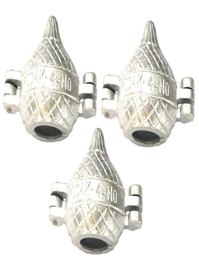 First Front Combo Aluminum 3 Pieces Modak Maker Mould Sancha, Silver - Image 1