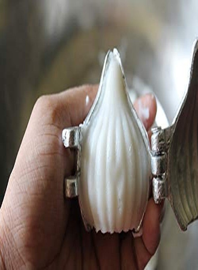 First Front Combo Aluminum 3 Pieces Modak Maker Mould Sancha, Silver - Image 2