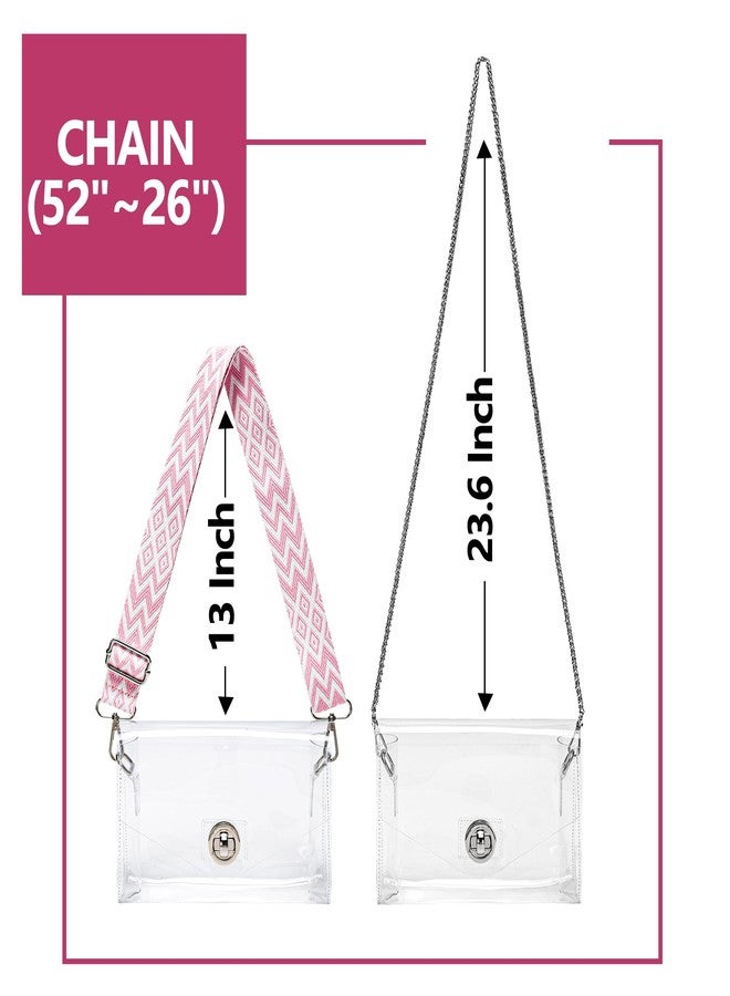 MINICAT Clear Small Crossbody Bags for Women Waist Packs Stadium Approved Cell Phone Jelly Purse Shoulder Bag(Transparent-Horizontal) - Image 5