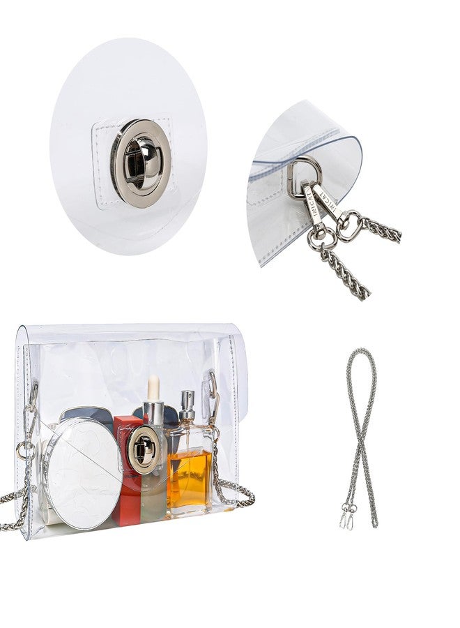 MINICAT Clear Small Crossbody Bags for Women Waist Packs Stadium Approved Cell Phone Jelly Purse Shoulder Bag(Transparent-Horizontal) - Image 3