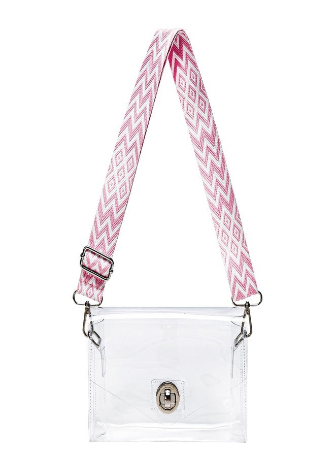 MINICAT Clear Small Crossbody Bags for Women Waist Packs Stadium Approved Cell Phone Jelly Purse Shoulder Bag(Transparent-Horizontal) - Image 1
