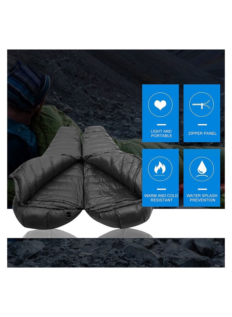 حقيبة نوم خفيفة الوزن للأسفل، حقيبة نوم مخملية محمولة للبالغين للاستخدام الخارجي - Image 2