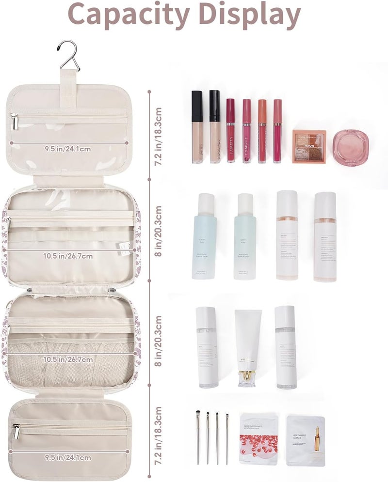 Narwey Travel Hanging Toiletry Bag Women Makeup Bag Organizer Toiletry Accessories Toiletry Bag - Image 3