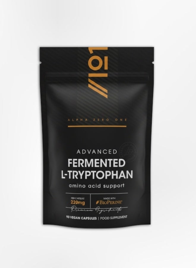 ALPHA01 L-Tryptophan 220mg – Supports Mood, Sleep & Stress Relief, 90 Capsules - Image 2