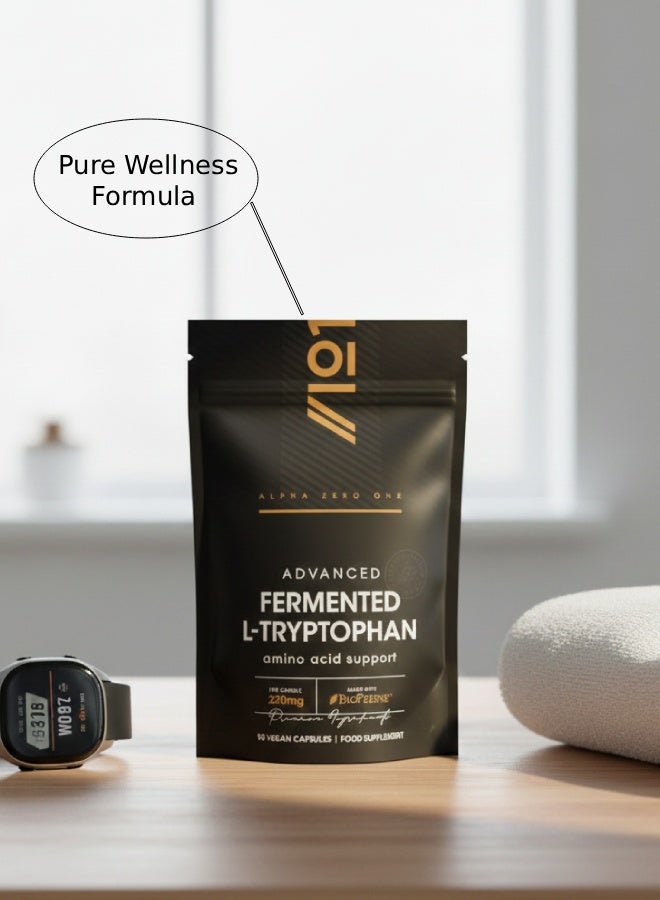 ALPHA01 L-Tryptophan 220mg – Supports Mood, Sleep & Stress Relief, 90 Capsules - Image 5