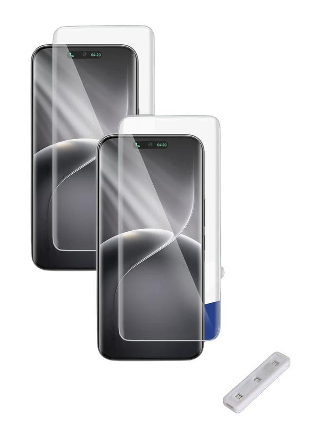 Wtech Tecno Camon 50 Pro / Tecno Camon 50 Ultra 5G 2026 Premium Curved Edges UV Full Glue Full Cover Tempered Glass Screen Protector (MSGUCN) - Clear Bundle - Image 1