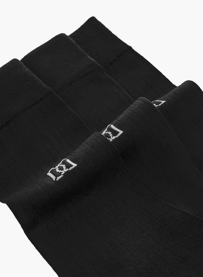 DUCHINI  Logo Print Crew Length Socks - Set of 5  | Best Price UAE