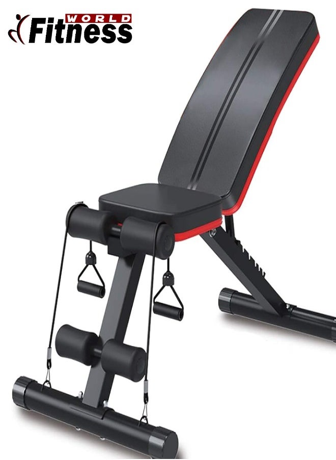 Generic - Adjustable Folding Weight Bench for Workout Strength Training Benches, Quick Fold and Incline Exercise Bench for Full Body Workout for Home Gym - Image 1