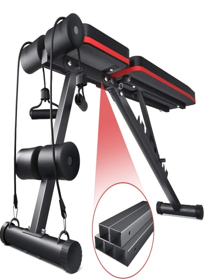 Generic - Adjustable Folding Weight Bench for Workout Strength Training Benches, Quick Fold and Incline Exercise Bench for Full Body Workout for Home Gym - Image 1