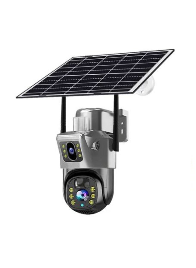 V380 Pro Dual-Lens Solar Security Camera – 4G/Wi‑Fi, Pan‑Tilt, AI Tracking, Color Night Vision, IP66 - Image 1