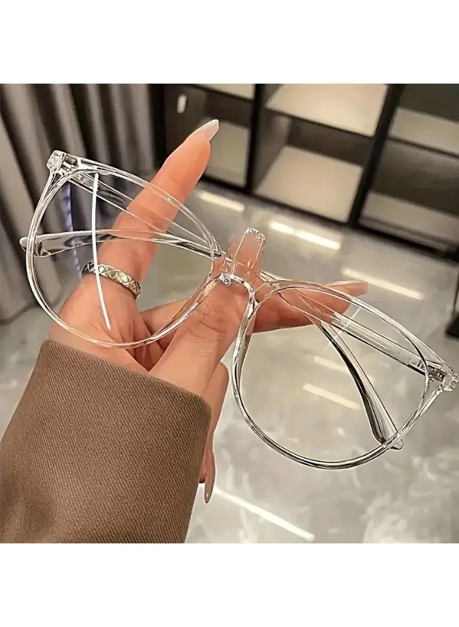 SCENT HOUSE 2pcs Anti-blue light glasses with anti-fog cloth, oval plastic full frame (Includes eyeglass case)
,blue lighe blocking glasses,eyeglasses - Image 3