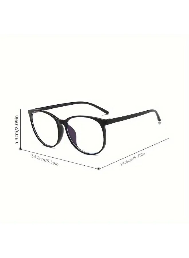 SCENT HOUSE 2pcs Anti-blue light glasses with anti-fog cloth, oval plastic full frame (Includes eyeglass case)
,blue lighe blocking glasses,eyeglasses - Image 2
