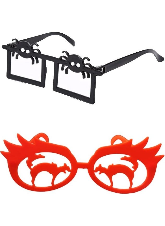 Pandoli - Halloween Glassless Spider and Cat Shaped Glasses 2 Pieces - Image 1