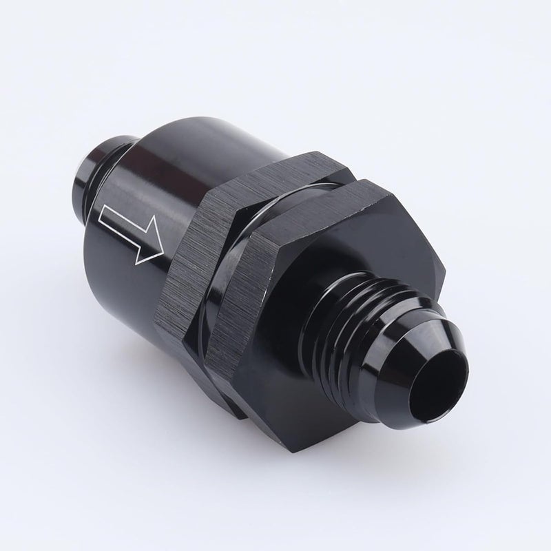 AC PERFORMANCE Black Aluminium -6 AN to AN6 Flare Inline Check Valve - Image 3