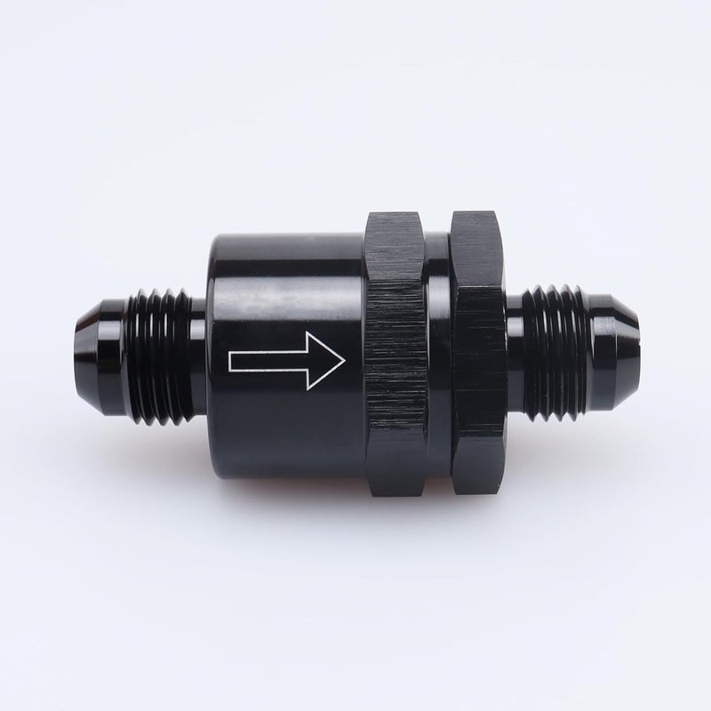 AC PERFORMANCE Black Aluminium -6 AN to AN6 Flare Inline Check Valve - Image 2