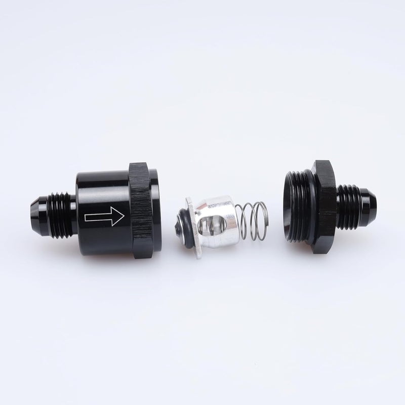 AC PERFORMANCE Black Aluminium -6 AN to AN6 Flare Inline Check Valve - Image 5