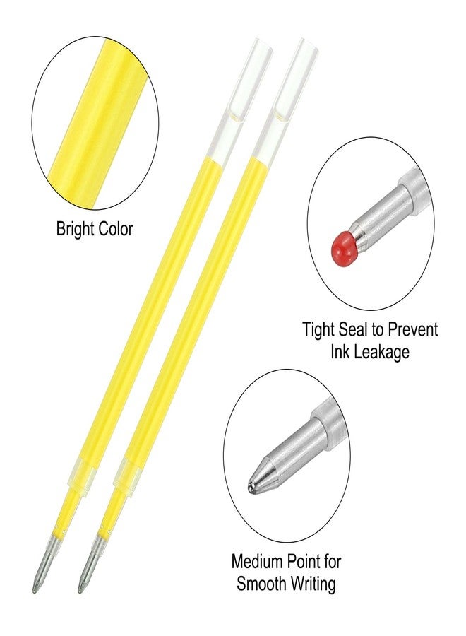 PATIKIL Gel Pen Refills, 12 Pcs 0.8mm Medium Point Neon Coloring Gel Ink Pen Replace Refills for Retractable Click Pens Writing Drawing Doodling Office Study Classroom Supplies, Yellow - Image 3