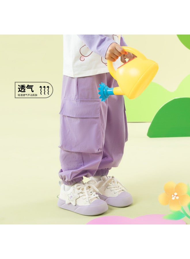 Bornbay summer Girls' Mosquito-proof Pants - Simple, Stylish Multi-pocket Windproof Running Casual Paratrooper Pants - Image 4