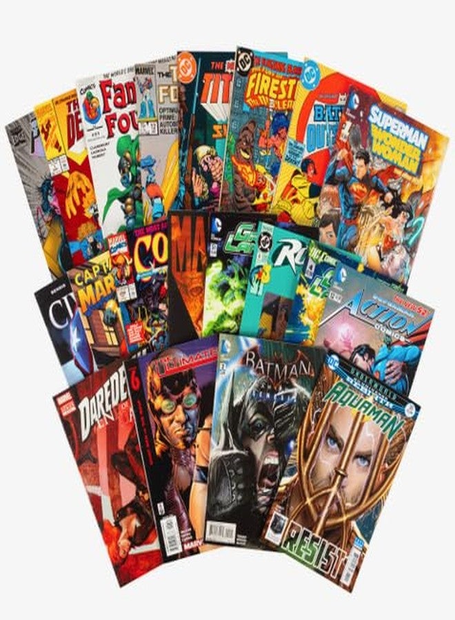 SCS Direct Ultimate DC and Marvel Comic Book Value Gift Set- 20 Different Comics (10 DC,10 Marvel)- All Different- Kid/Adult Friendly w No Dupes or Inappropriate Fillers for Any Graphic Novel or Superhero Fans - Image 1