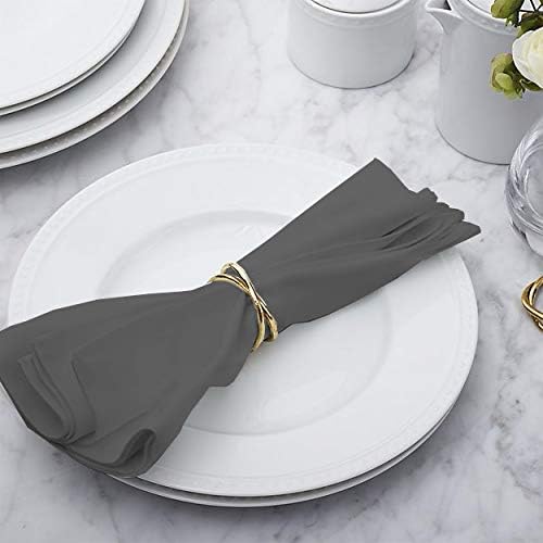 SHEETS STARGAZER Cotton Cloth Pack of 6 Napkin Dinner Napkins for Cocktail Parties 100 Cotton 14 X 14 Inch Size Use in Parties Wedding Dinner Decoration and Daily use NapkinsDark Grey - Image 2