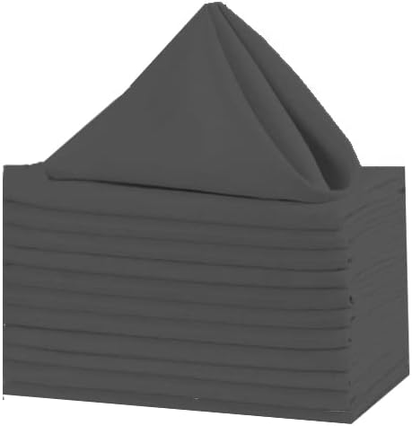 SHEETS STARGAZER Cotton Cloth Pack of 6 Napkin Dinner Napkins for Cocktail Parties 100 Cotton 14 X 14 Inch Size Use in Parties Wedding Dinner Decoration and Daily use NapkinsDark Grey - Image 1