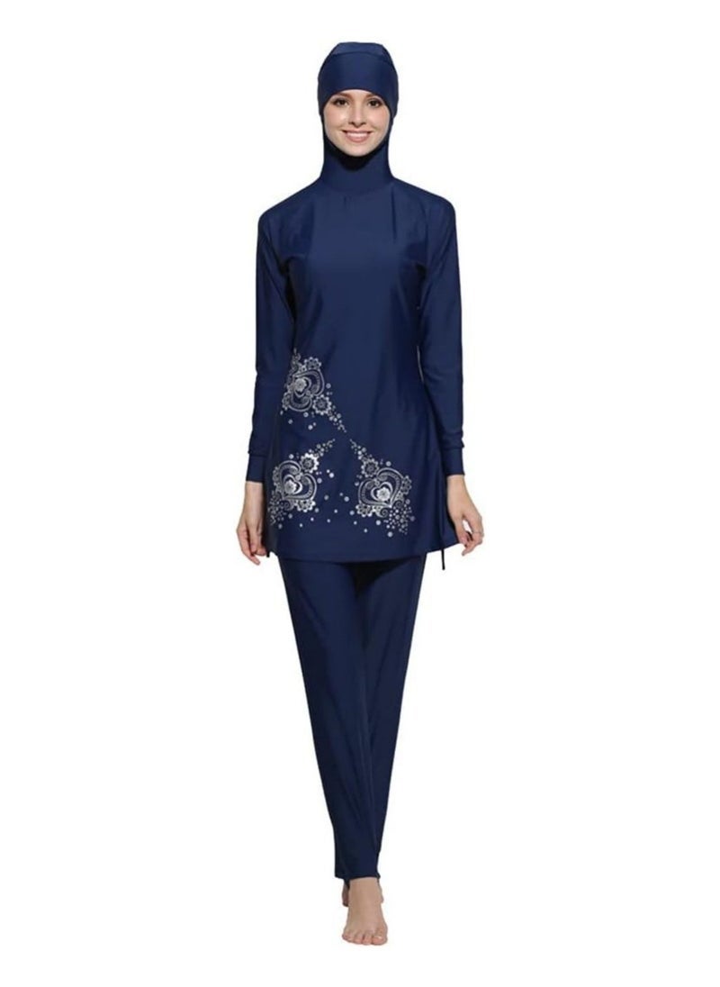 NADANBAO 2 PCS Muslim Swimsuit, Full Covered Swimwear for Women, Long-Sleeved Beachwear Set for Women, Women Girls Hooded Surf Swimsuit Set - Image 1