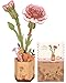 Wowood 3D Flower Wooden Puzzles for AdultsPink Carnation DIY Wooden Flowers Model Kit Building Set Crafts for Adults to Build Botanical CollectionIdeal Creative Gift IdeasHousewarming 124PCS - Image 3