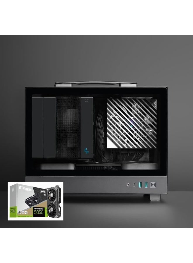 حاسوب ألعاب iDEALS ميني ITX (معالج CORE I7 + بطاقة RTX 5050 بسعة 8GB | 32GB RAM | 512GB NVME/SATA SSD | WINDOWS 11 | جاهز للواي فاي والبلوتوث) - Image 1