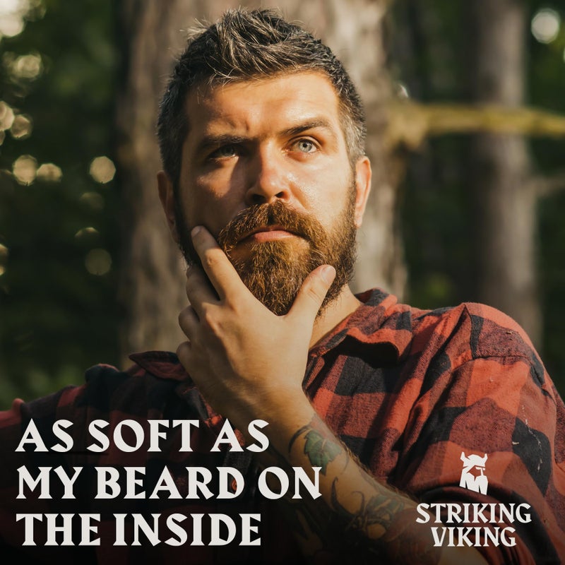 Striking Viking Beard Oil for Men - 2 Fl Oz, Cedarwood Scent - Beard Growth & Conditioning with Argan, Almond Plus Tea Tree Oil & Jojoba Oil for Beard Growth - Softener & Moisturizer - Image 3
