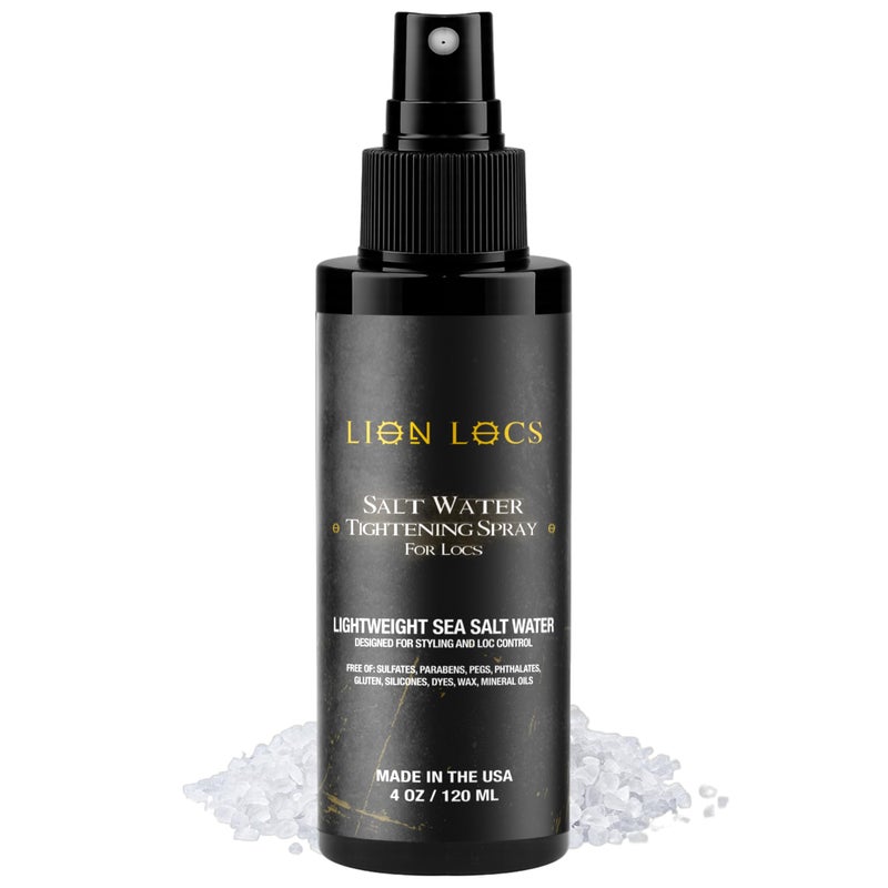 Beard Gains Lion Locs Starter Twist and Lock Spray for New Dreadlocks Vegan Sea Salt Mist with Essential Oils Aloe 4oz