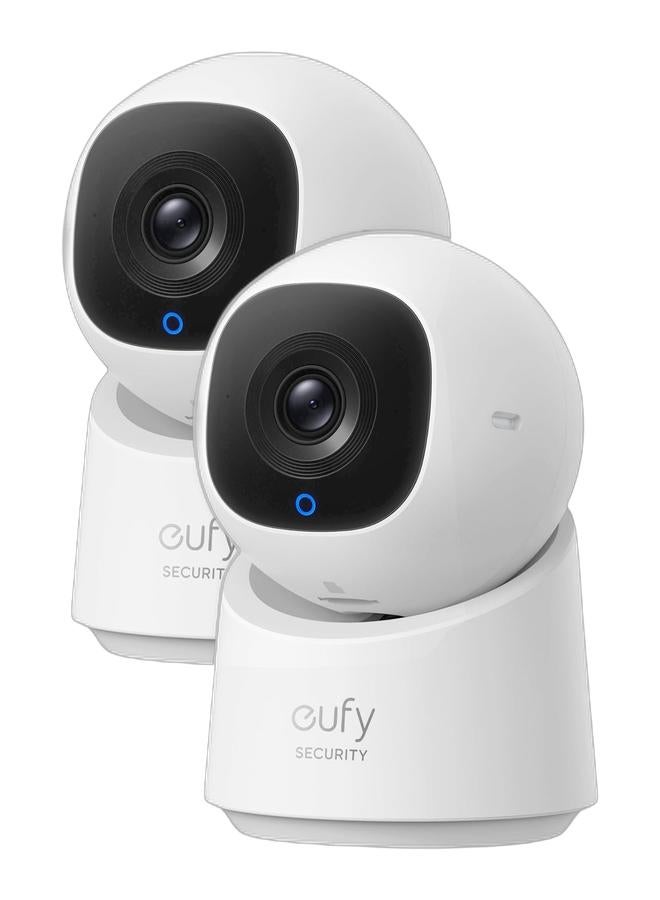 eufy كاميرا داخلية للأمان C220، كاميرا أمان بدقة 2K مع دوران 360°، كاميرا داخلية للأمان تعمل بالتيار الكهربائي مع واي فاي 2.4G، ذكاء اصطناعي للكشف عن الحركة/الإنسان، رؤية ليلية، تتبع بالذكاء الاصطناعي، حزمة متوافقة مع HomeBase S380 - Image 1
