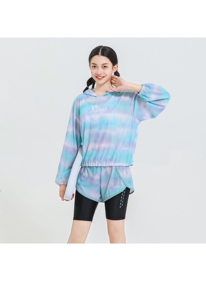 XTEP High-end Fashion Three-piece Swimsuit Set For Girls, Separate Swimsuit For Big Kids, Beach Vacation And Water Play Swimsuit - Image 3