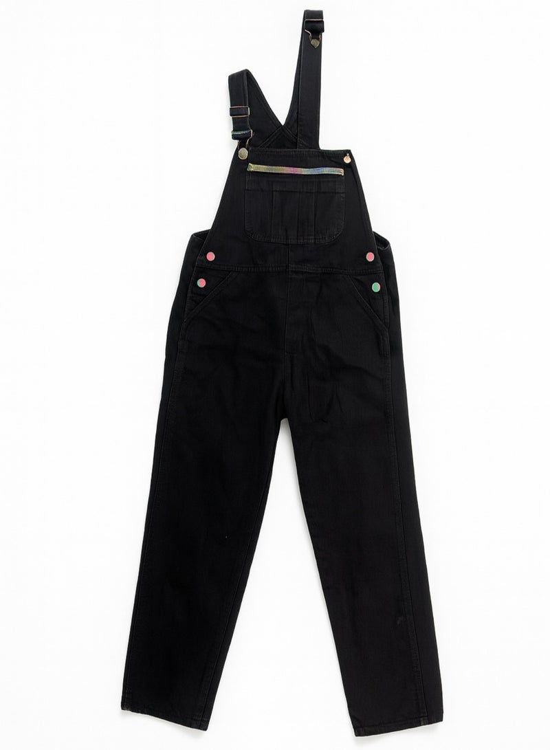 Stylish and Comfortable Black Denim Overall – Practical Look with a Modern Touch - Image 1