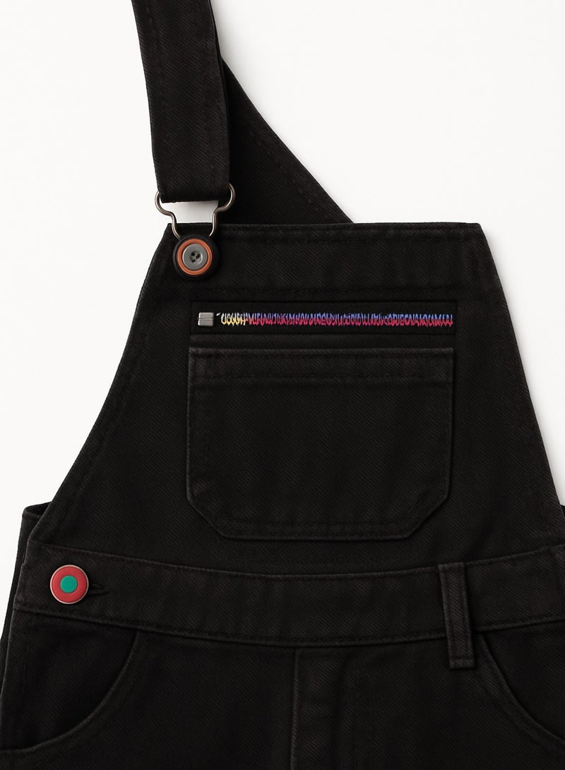Stylish and Comfortable Black Denim Overall – Practical Look with a Modern Touch - Image 2