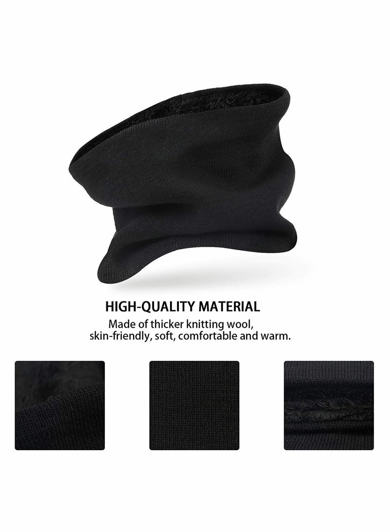 Beanie Hat Scarf Touchscreen Gloves Set（Black）  - Image 5