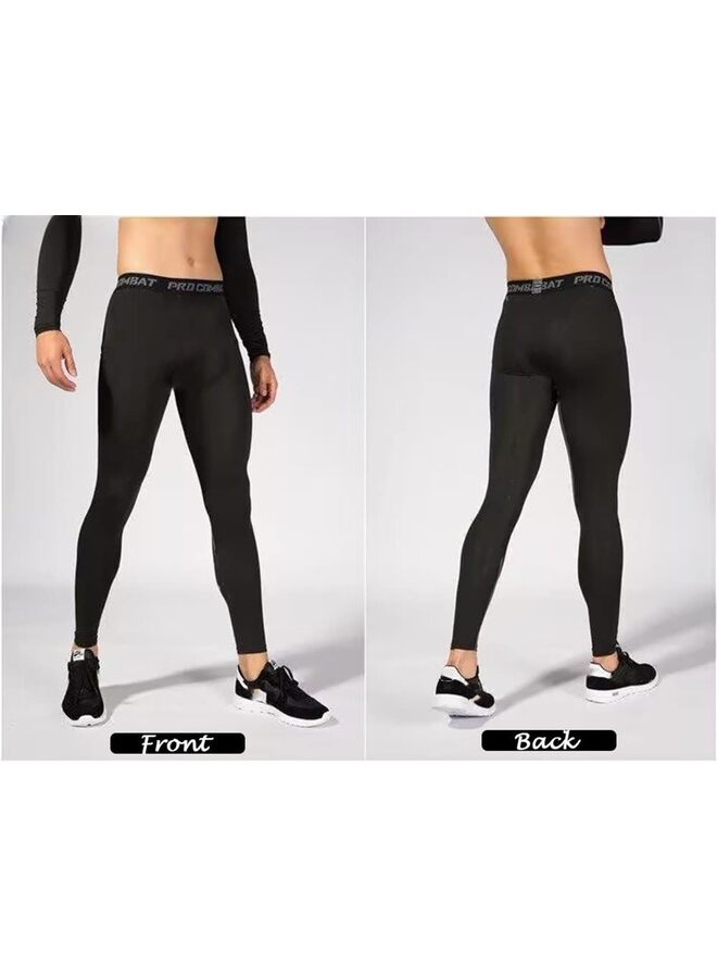 مجموعة من 2 بنطال ضاغط للأولاد، ملابس داخلية أساسية سريعة الجفاف من سباندكس، بنطال ضيق للجري وكرة القدم (كبير) - Image 4