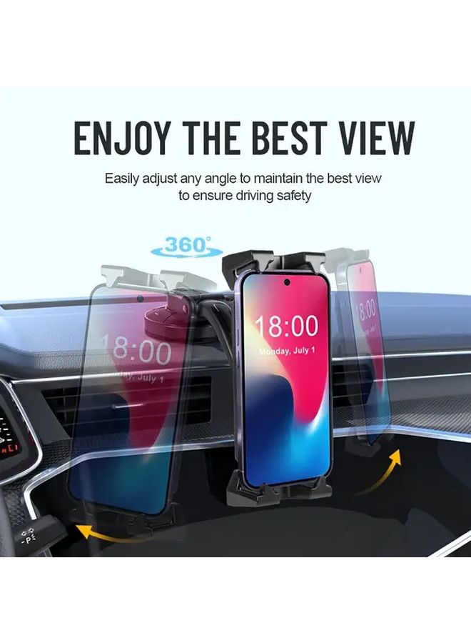 Black Car Tablet Phone Holder 4 To 14 Inch Secure Dashboard Desk Mount - Image 3